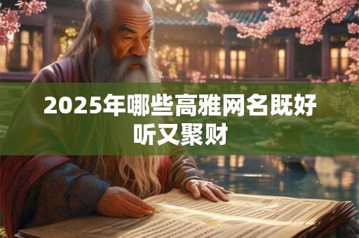 2025年哪些高雅网名既好听又聚财