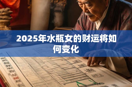 2025年水瓶女的财运将如何变化