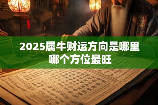 2025属牛财运方向是哪里 哪个方位最旺