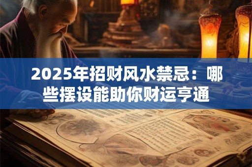 2025年招财风水禁忌：哪些摆设能助你财运亨通