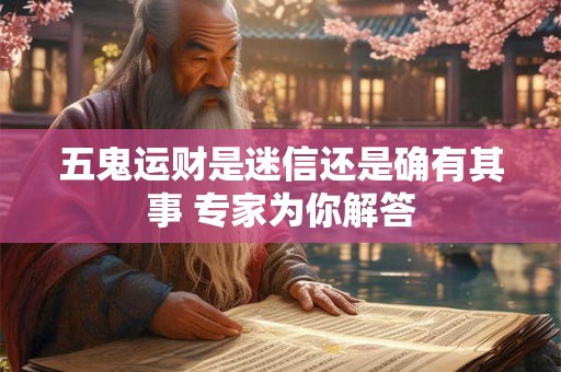 五鬼运财是迷信还是确有其事 专家为你解答