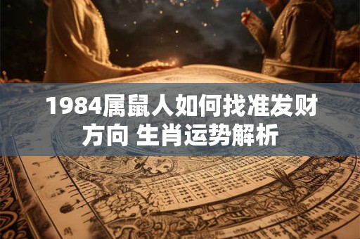 1984属鼠人如何找准发财方向 生肖运势解析