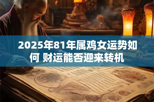 2025年81年属鸡女运势如何 财运能否迎来转机