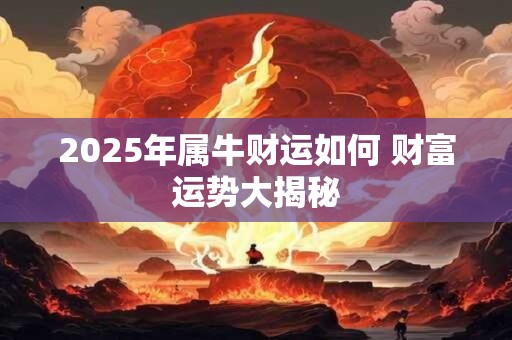 2025年属牛财运如何 财富运势大揭秘