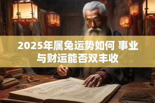 2025年属兔运势如何 事业与财运能否双丰收