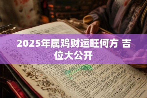 2025年属鸡财运旺何方 吉位大公开