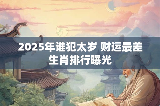 2025年谁犯太岁 财运最差生肖排行曝光
