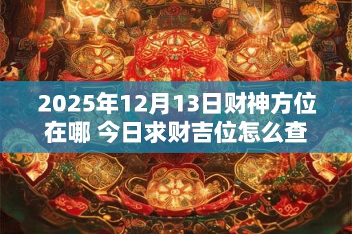2025年12月13日财神方位在哪 今日求财吉位怎么查