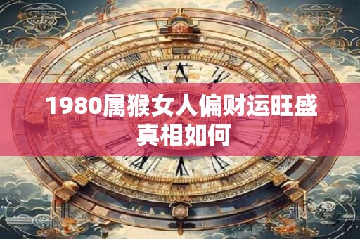 1980属猴女人偏财运旺盛 真相如何