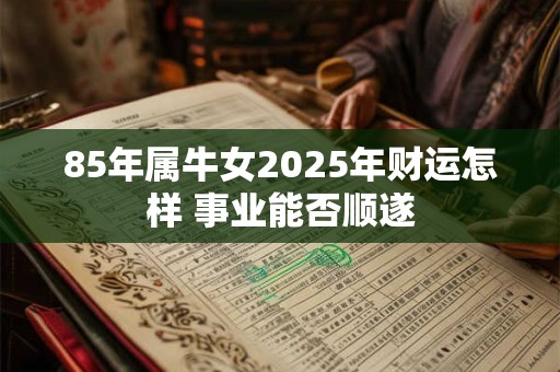 85年属牛女2025年财运怎样 事业能否顺遂