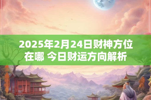 2025年2月24日财神方位在哪 今日财运方向解析