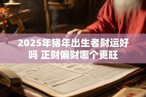 2025年猪年出生者财运好吗 正财偏财哪个更旺