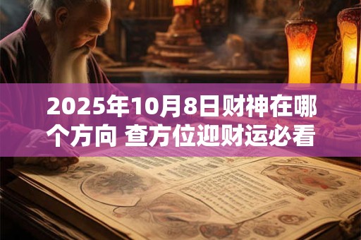 2025年10月8日财神在哪个方向 查方位迎财运必看