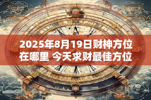 2025年8月19日财神方位在哪里 今天求财最佳方位是