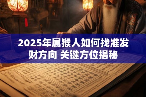 2025年属猴人如何找准发财方向 关键方位揭秘
