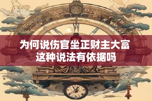 为何说伤官坐正财主大富 这种说法有依据吗