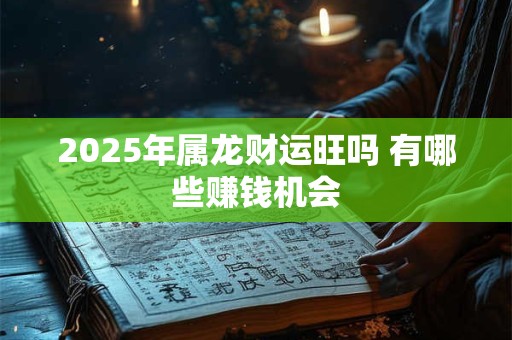 2025年属龙财运旺吗 有哪些赚钱机会