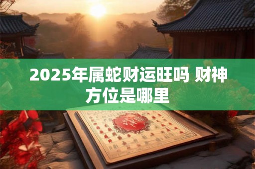 2025年属蛇财运旺吗 财神方位是哪里