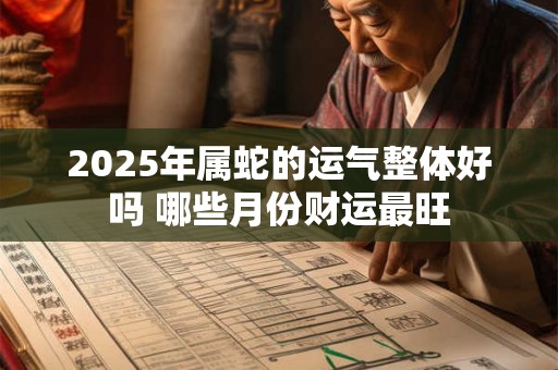 2025年属蛇的运气整体好吗 哪些月份财运最旺