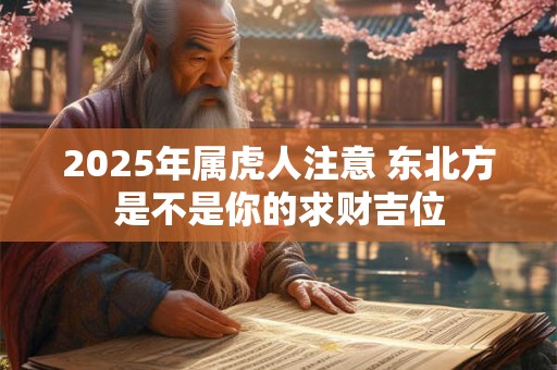 2026年属虎人注意 东北方是不是你的求财吉位 2026年属虎人注意 东北方是不是你的求财吉位