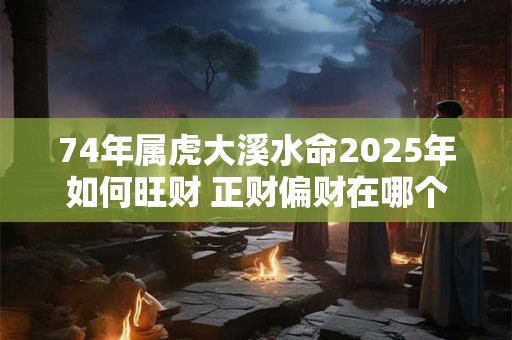 74年属虎大溪水命2025年如何旺财 正财偏财在哪个方向