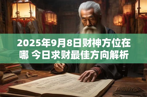 2025年9月8日财神方位在哪 今日求财最佳方向解析