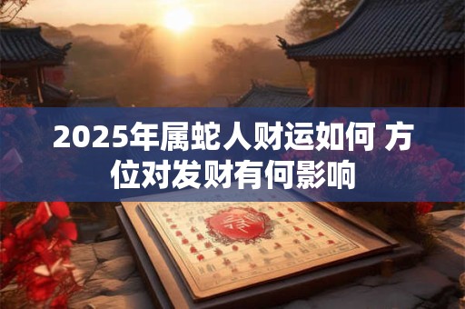 2025年属蛇人财运如何 方位对发财有何影响