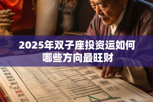 2025年双子座投资运如何 哪些方向最旺财 2025年双子座投资运如何 哪些方向最旺财