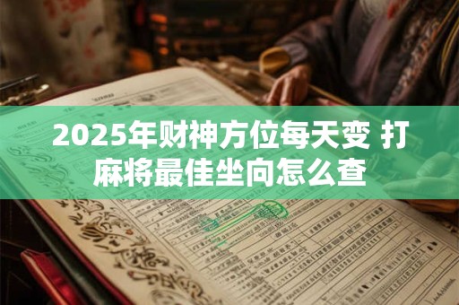 2025年财神方位每天变 打麻将最佳坐向怎么查