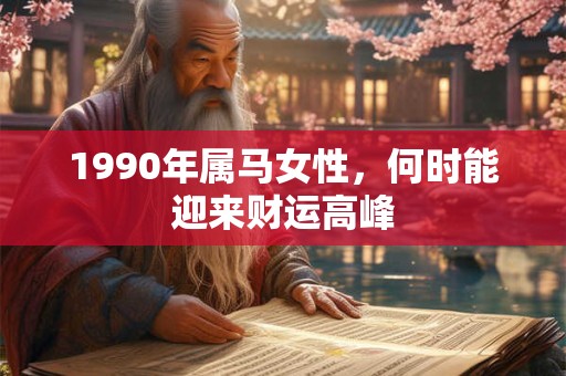 1990年属马女性，何时能迎来财运高峰