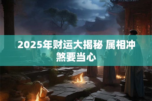 2025年财运大揭秘 属相冲煞要当心