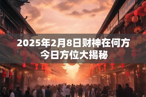 2025年2月8日财神在何方 今日方位大揭秘