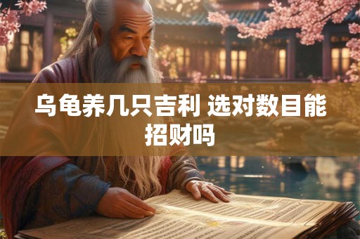 乌龟养几只吉利 选对数目能招财吗
