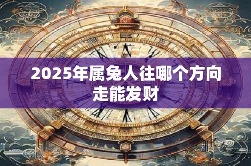 2025年属兔人往哪个方向走能发财