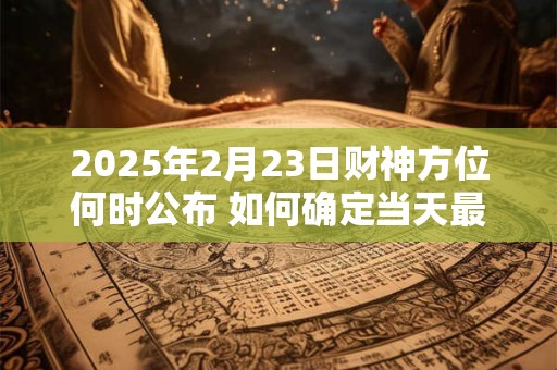 2025年2月23日财神方位何时公布 如何确定当天最佳招财方向