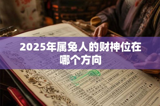 2025年属兔人的财神位在哪个方向