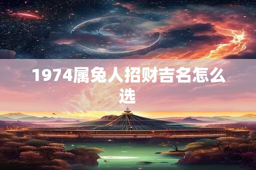 1974属兔人招财吉名怎么选