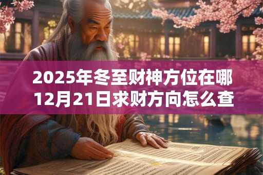 2025年冬至财神方位在哪 12月21日求财方向怎么查