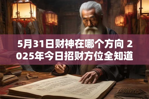 5月31日财神在哪个方向 2025年今日招财方位全知道