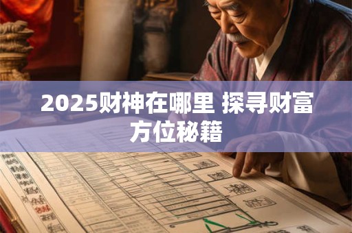 2025财神在哪里 探寻财富方位秘籍