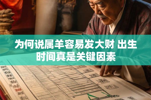 为何说属羊容易发大财 出生时间真是关键因素