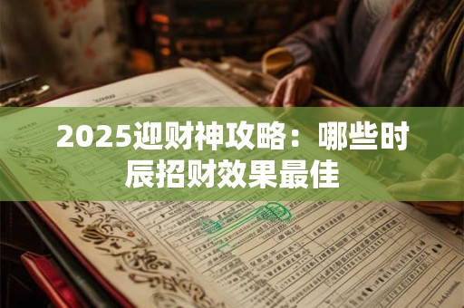 2025迎财神攻略：哪些时辰招财效果最佳