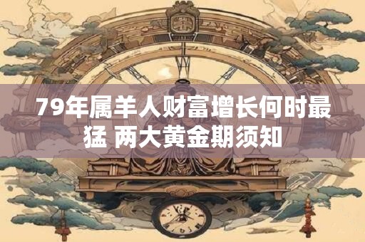 79年属羊人财富增长何时最猛 两大黄金期须知