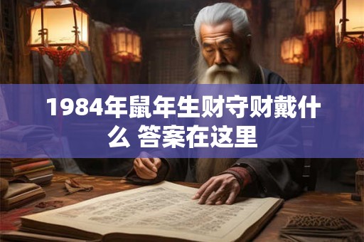 1984年鼠年生财守财戴什么 答案在这里