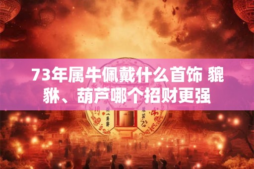 73年属牛佩戴什么首饰 貔貅、葫芦哪个招财更强
