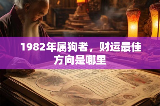 1982年属狗者，财运最佳方向是哪里