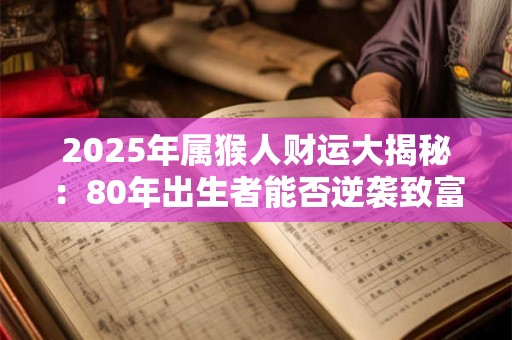 2025年属猴人财运大揭秘：80年出生者能否逆袭致富