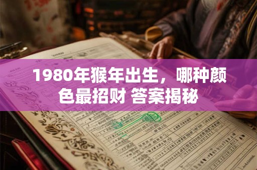 1980年猴年出生，哪种颜色最招财 答案揭秘