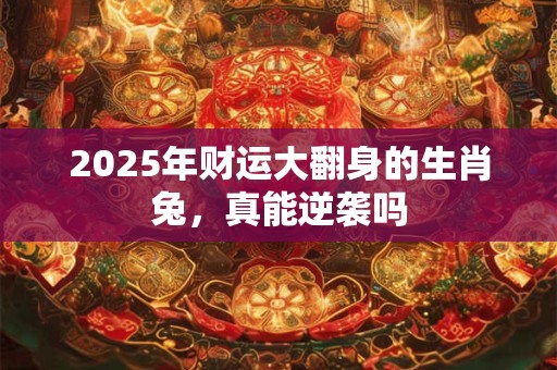 2025年财运大翻身的生肖兔，真能逆袭吗