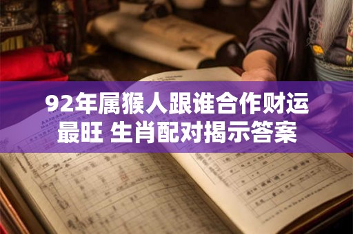 92年属猴人跟谁合作财运最旺 生肖配对揭示答案